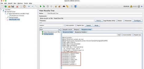 Add a Debug sampler and View Results Tree listener.