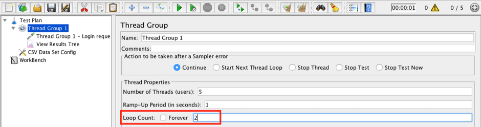 jmeter csv data set config