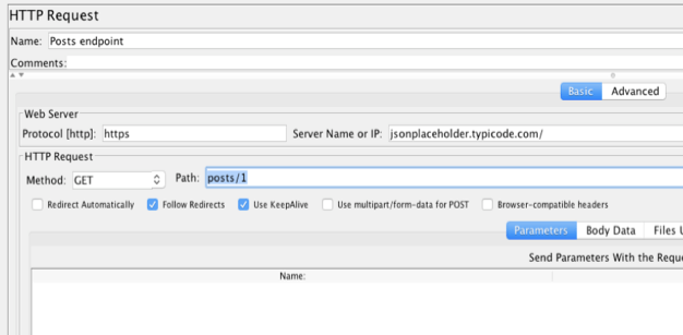 Filling in data into HTTP request