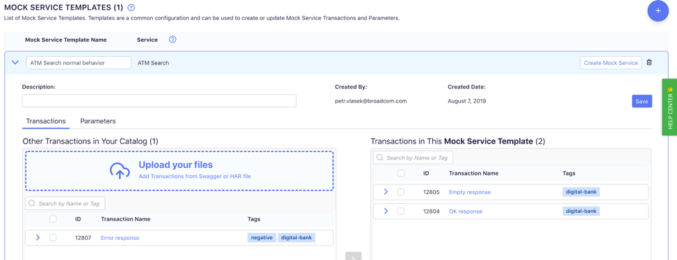 creating service virtualization in blazemeter