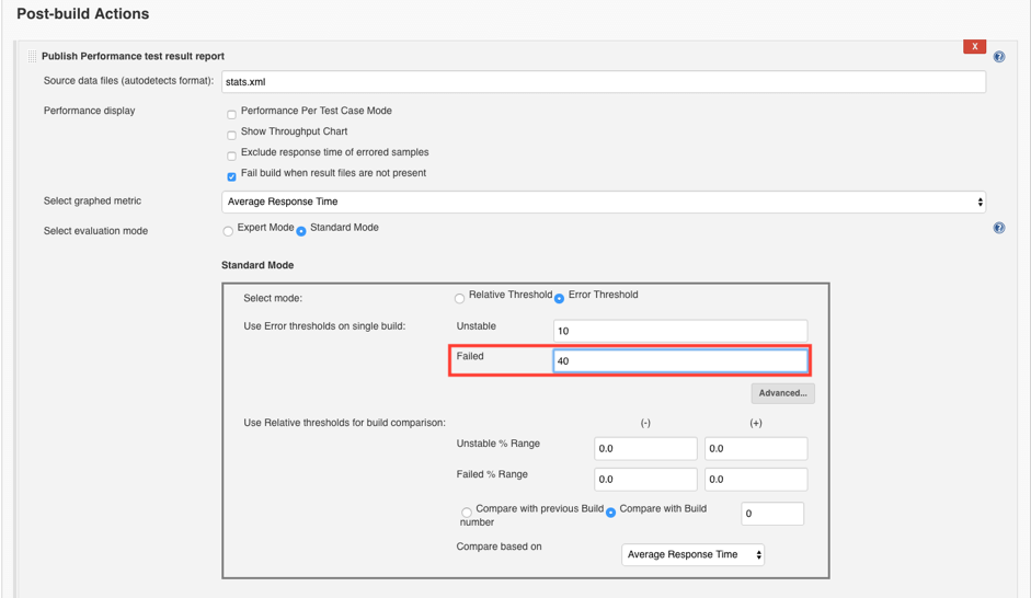running performance tests on jenkins