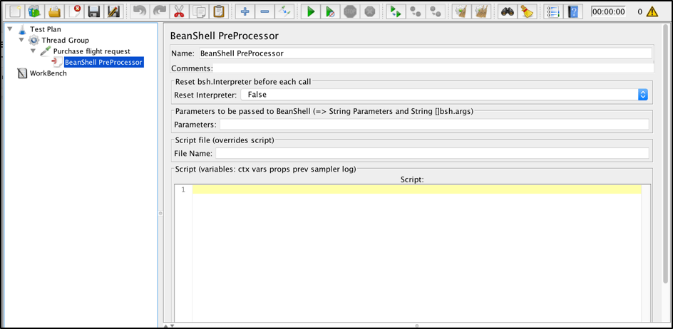 jmeter beanshell preprocessor