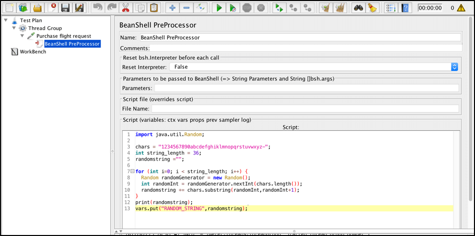 jmeter beanshell preprocessor