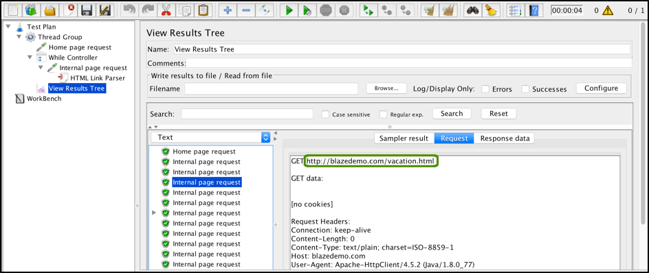 jmeter, HTML Link Parser preprocessor