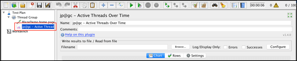 'Active Threads Over Time' plugin
